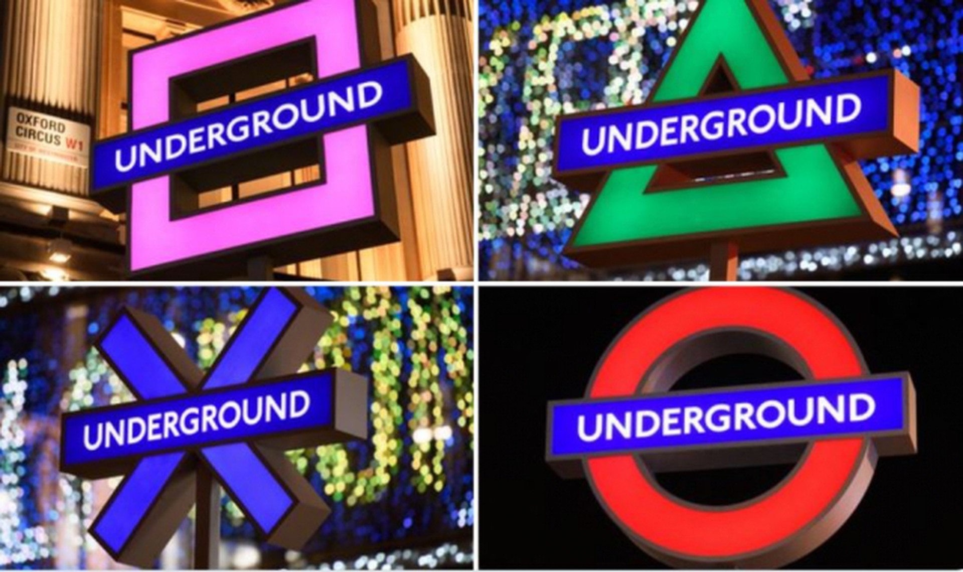 Neue Logo-Varianten der London Underground 